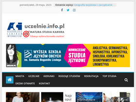 'uczelnie.info.pl' screenshot