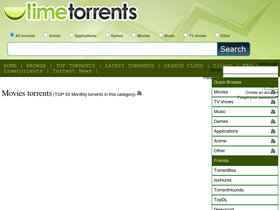 'limetorrent.cc' screenshot