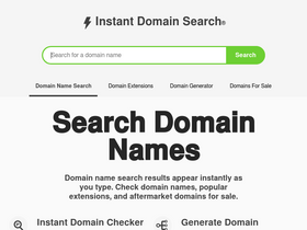 'instantdomainsearch.com' screenshot
