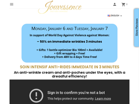 jouvessence.com homepage screenshot