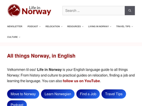 'lifeinnorway.net' screenshot