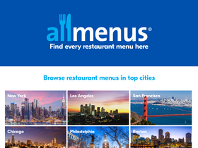 'allmenus.com' screenshot