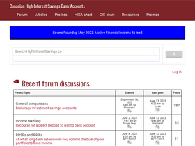 'highinterestsavings.ca' screenshot