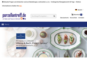 'porzellantreff.de' screenshot