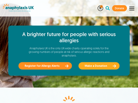 'anaphylaxis.org.uk' screenshot