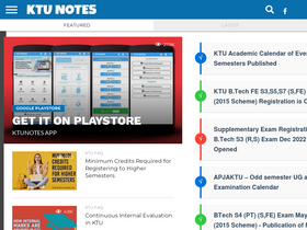 'ktunotes.in' screenshot