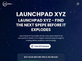 'launchpad.xyz' screenshot