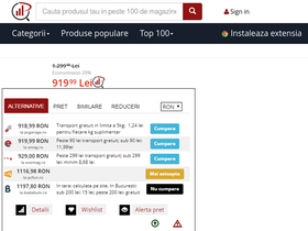 'pricy.ro' screenshot