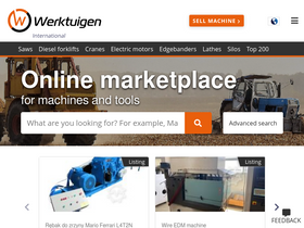 'werktuigen.com' screenshot