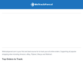'wetrackparcel.com' screenshot