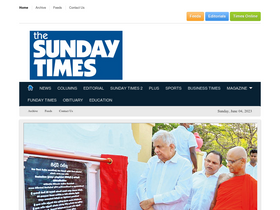 'sundaytimes.lk' screenshot
