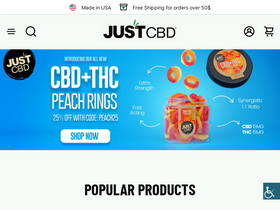 'justcbdstore.com' screenshot
