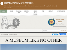 'hearstcastle.org' screenshot