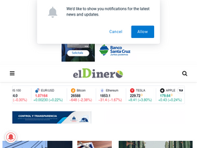 'eldinero.com.do' screenshot