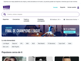 'stubhub.mx' screenshot