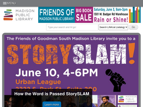 'madisonpubliclibrary.org' screenshot