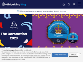 'girlguidingshop.co.uk' screenshot