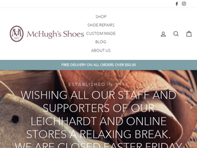 'mchughsshoes.com.au' screenshot