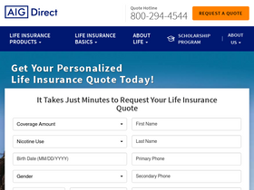 'aigdirect.com' screenshot