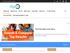 'chuyenxe.com' screenshot