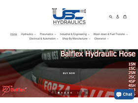 Uschydraulics homepage screenshot