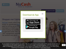 'nucash.be' screenshot