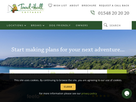 'toadhallcottages.co.uk' screenshot