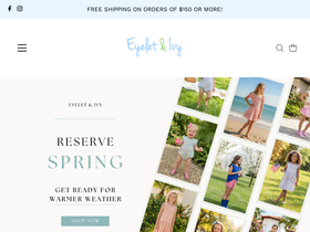 eyeletandivy.com homepage screenshot