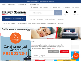 'harveynorman.si' screenshot