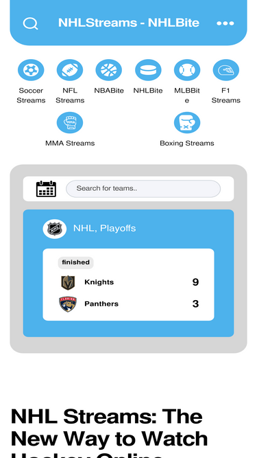 NHL66  NHL Streams