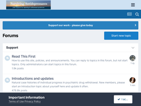 'survivingantidepressants.org' screenshot