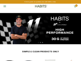 habitsproteins.com homepage screenshot