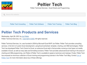 'peltiertech.com' screenshot