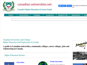 'canadian-universities.net' screenshot