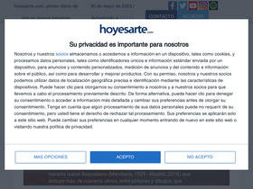 'hoyesarte.com' screenshot