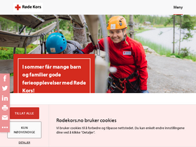 'rodekors.no' screenshot