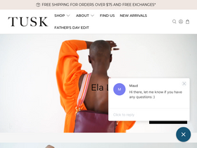 Tusk website screenshot