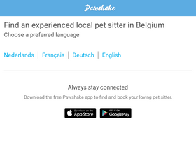 'pawshake.be' screenshot