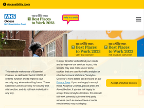 'oxleas.nhs.uk' screenshot