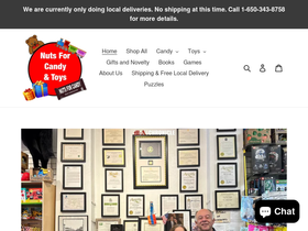 nutsforcandy.com homepage screenshot