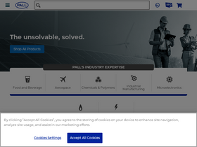 'pall.com' screenshot