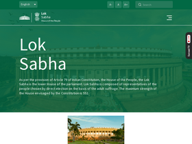 'loksabha.nic.in' screenshot