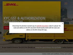 'dhlindia-kyc.com' screenshot