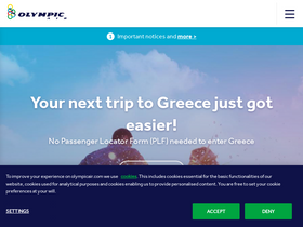 'olympicair.com' screenshot