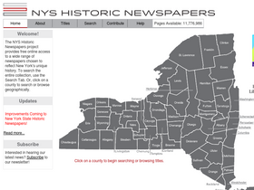 'nyshistoricnewspapers.org' screenshot