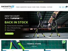 'racquets4u.com' screenshot