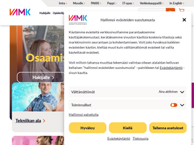 'vamk.fi' screenshot