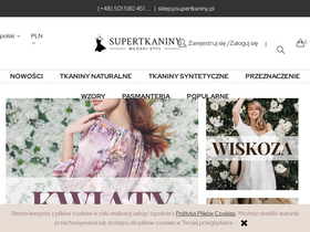'supertkaniny.pl' screenshot