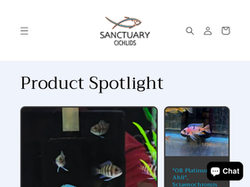 Sanctuarycichlids homepage screenshot