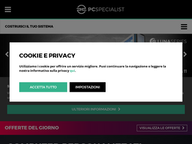 'pcspecialist.it' screenshot